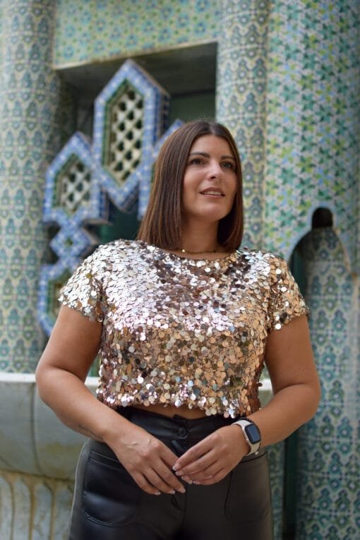 Camisa de Lentejuelas Elegante