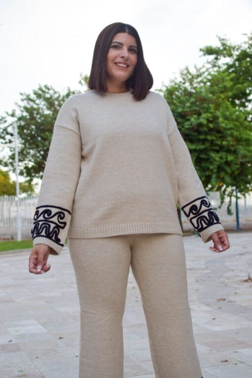 Conjunto Bordado Beige