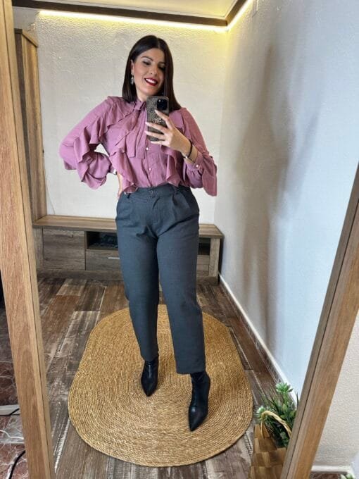 Pantalón de pinzas Gris
